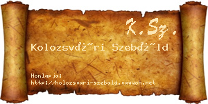 Kolozsvári Szebáld névjegykártya